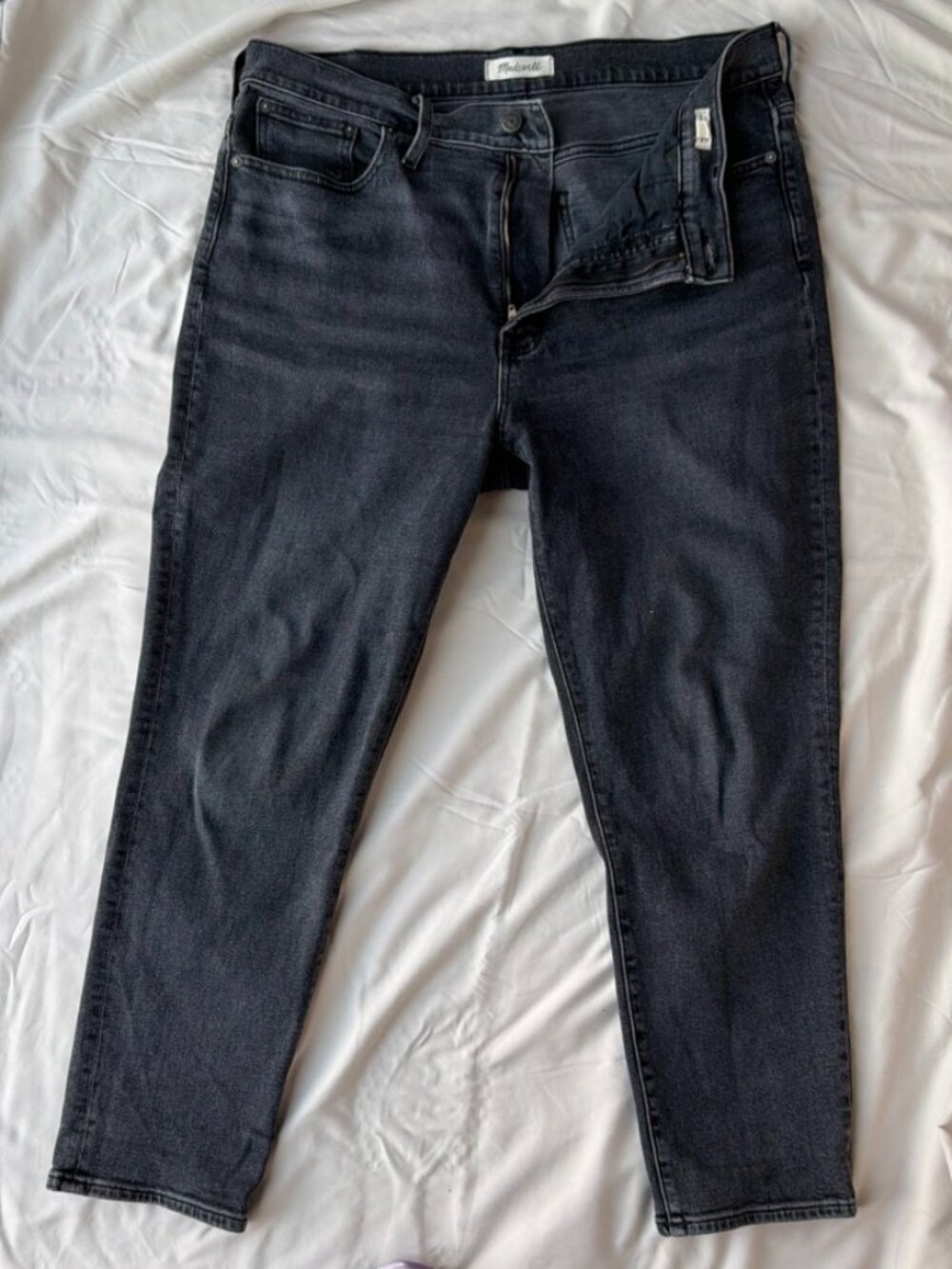 Madewell The Perfect Vintage Jean Gray High Rise Straight Leg Size 32